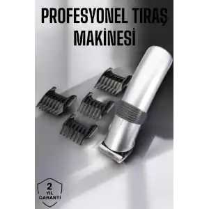 4 Taraklı Taşınabilir Profesyonel Saç ve Sakal Kesme Tıraş Makinesi