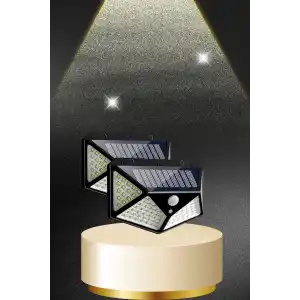 Solar Sensörlü Duvar Lambası Bahçe Lambaso Parlak Beyaz Işık Suya Dayanıklı