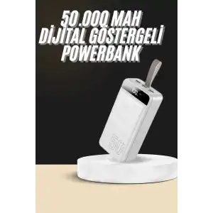 Hızlı Taşınabilir 50.000 Mah Powerbank Led Ekran Android ve İOS Uyumlu