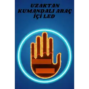 Pilli Led Işık Araç Camı İçin Uzaktan Kumandalı El Simgesi