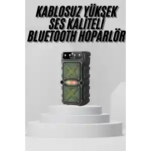 Bluetooth Hoparlör Yüksek Ses Kaliteli Büyük Boy Çift Çıkışlı Ses Bombası