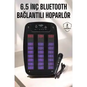 Bluetooth Hoparlör RGB Işıklı USB SD Kart Girişli Taşınabilir
