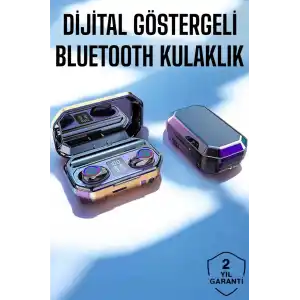 Dijital Göstergeli Bluetooth Bağlantılı Kulaklık Dokunmatik Kontrol