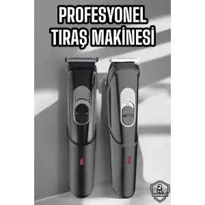 Saç Sakal Vücut Şarjlı Kablosuz Tıraş Makinesi Profesyonel Paslanmaz Çelik