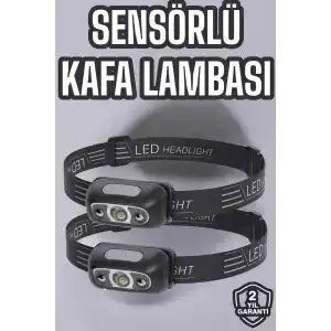 Kafa Lambası Kamp Lambası Led Işık Şarjlı Ayarlanabilir