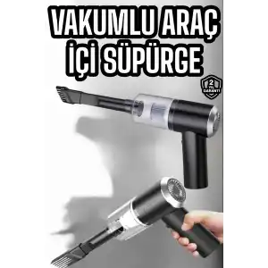 Araç İçi Süpürge Filtreli Şarjlı Süpürge Vakumlu Yıkanabilir