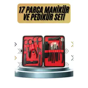 17 Parça Manikür Pedikür Seti El Ayak Bakım Seti Tırnak Makası Törpü