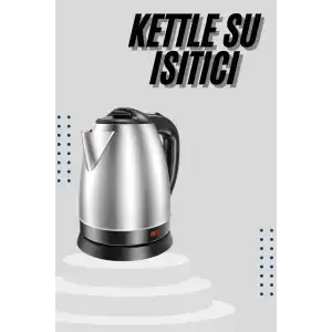 Kettle C F Tipi 220-240V Paslanmaz Çelik Elektrik Kablolu Otomatik Kapanma