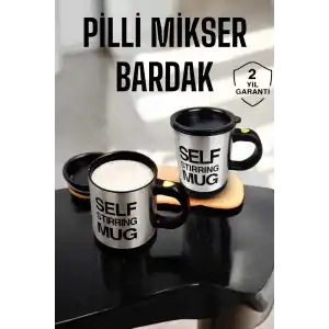 Mikser Kupa Yazılı Mug Bardak Karıştırma Özelliği