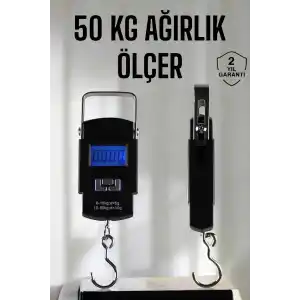 Ağırlık Ölçer 50 Kg El Terazisi El Kantarı Pilli Led Ekran