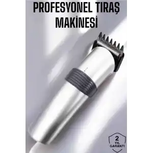 Erkeklere Özel Şarjlı Saç ve Sakal Kesme Tıraş Makinesi Seti