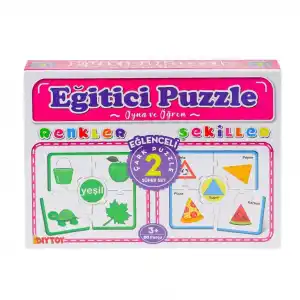 7194 Çark Puzzle Renkler Şekiller -