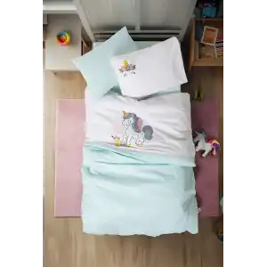 Box Punch Nakışlı Bebek Nevresim Takımı Dolly