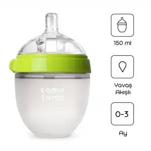 Comotomo Antikolik Silikon Biberon 150 ml 0-3 Ay Yeşil
