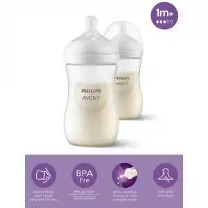 Doğal Tepkili Natural Response PP 2Li Biberon Seti 260 ml 1+ Ay