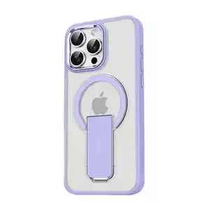 İphone 15 Pro Tork Magsafe Standlı Kapak - Lila