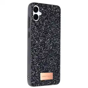 Onegif Samsung Galaxy A06 Bright Simli Kapak - Siyah