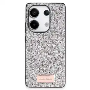 Onegif Xiaomi Redmi Note 13 Pro 4g Bright Simli Kapak - Gümüş