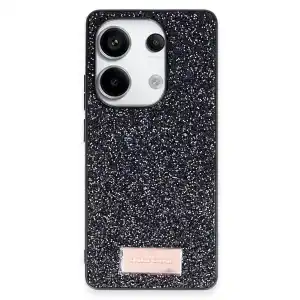 Onegif Xiaomi Redmi Note 13 Pro 4g Bright Simli Kapak - Siyah