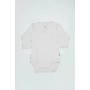 Organik Natural Basic Style Kruvaze Uzun Kol Body BS17102 Beyaz