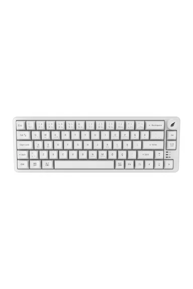 Hawk Gaming HK251 Membrane RGB Kablosuz/Bluetooth Beyaz %65 Türkçe Gaming Klavye