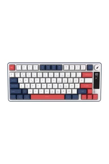 Hawk Gaming HK255 Membrane LCD RGB Kablosuz/Bluetooth Mavi Kırmızı %75 Türkçe Gaming Klavye