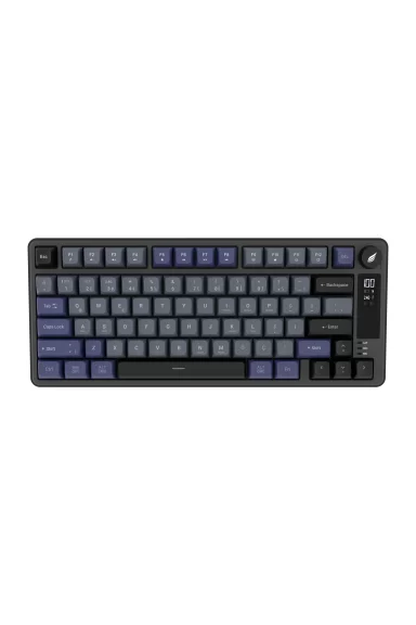 HK255 Membrane LCD RGB Kablosuz/Bluetooth Siyah Gri %75 Türkçe Gaming Klavye