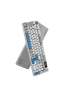 Hawk Gaming HK258 Membrane LCD RGB Kablosuz/Bluetooth Beyaz Mavi Full Türkçe Gaming Klavye