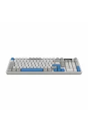 Hawk Gaming HK258 Membrane LCD RGB Kablosuz/Bluetooth Beyaz Mavi Full Türkçe Gaming Klavye