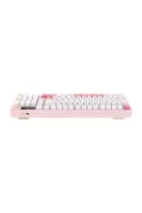 Hawk Gaming HK258 Membrane LCD RGB Kablosuz/Bluetooth Beyaz Pembe Full Türkçe Gaming Klavye