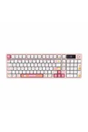 Hawk Gaming HK258 Membrane LCD RGB Kablosuz/Bluetooth Beyaz Pembe Full Türkçe Gaming Klavye