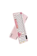 Hawk Gaming HK258 Membrane LCD RGB Kablosuz/Bluetooth Beyaz Pembe Full Türkçe Gaming Klavye