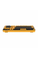 Hawk Gaming HK258 Membrane LCD RGB Kablosuz/Bluetooth Cyber Sarı Siyah Full Türkçe Gaming Klavye