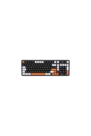 Hawk Gaming HK258 Membrane LCD RGB Kablosuz/Bluetooth Siyah Turuncu Full Türkçe Gaming Klavye