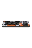 Hawk Gaming HK258 Membrane LCD RGB Kablosuz/Bluetooth Siyah Turuncu Full Türkçe Gaming Klavye