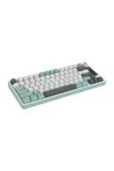 HK255 Membrane LCD RGB Kablosuz/Bluetooth Gri Yeşil %75 Türkçe Gaming Klavye