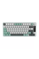 HK255 Membrane LCD RGB Kablosuz/Bluetooth Gri Yeşil %75 Türkçe Gaming Klavye
