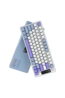 HK255 Membrane LCD RGB Kablosuz/Bluetooth Mavi Mor %75 Türkçe Gaming Klavye