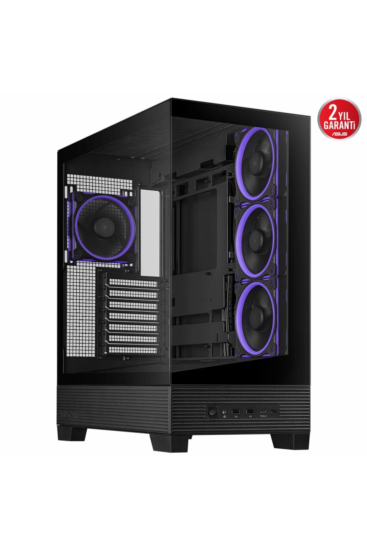 Asus A31 PLUS TG ARGB Siyah Temperli Cam USB 3.2 Mid Tower ATX Gaming Kasa