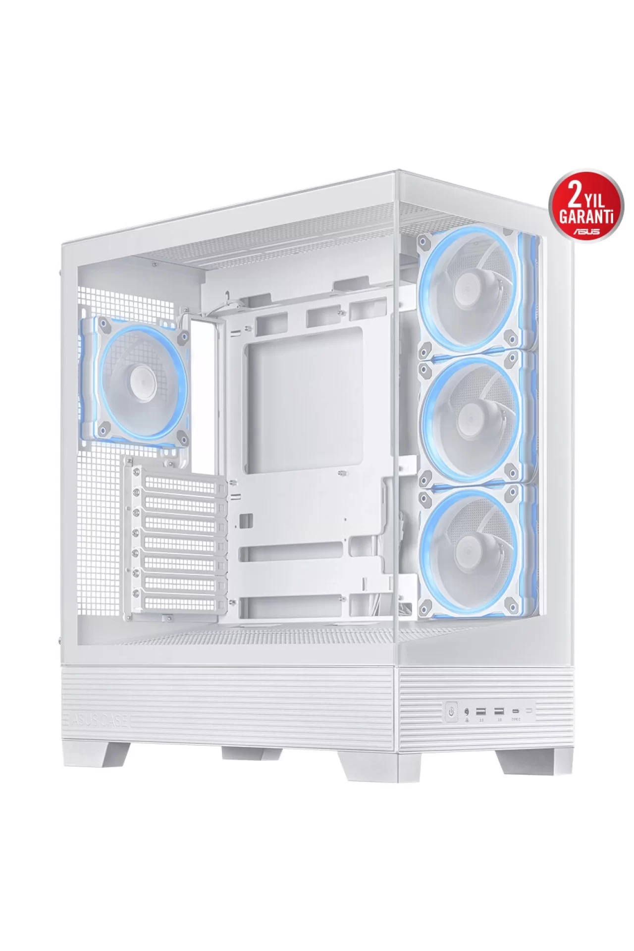 Asus A31 PLUS TG ARGB Beyaz Temperli Cam USB 3.2 Mid Tower ATX Gaming Kasa