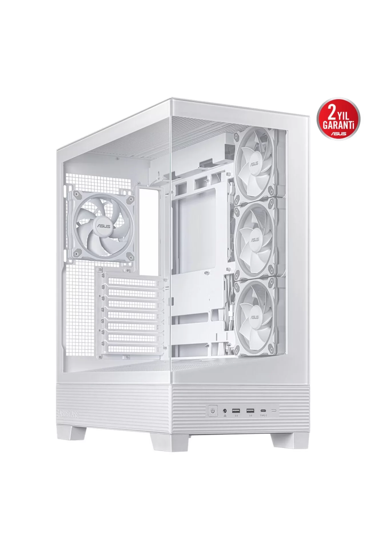 Asus A31 PLUS TG ARGB Beyaz Temperli Cam USB 3.2 Mid Tower ATX Gaming Kasa