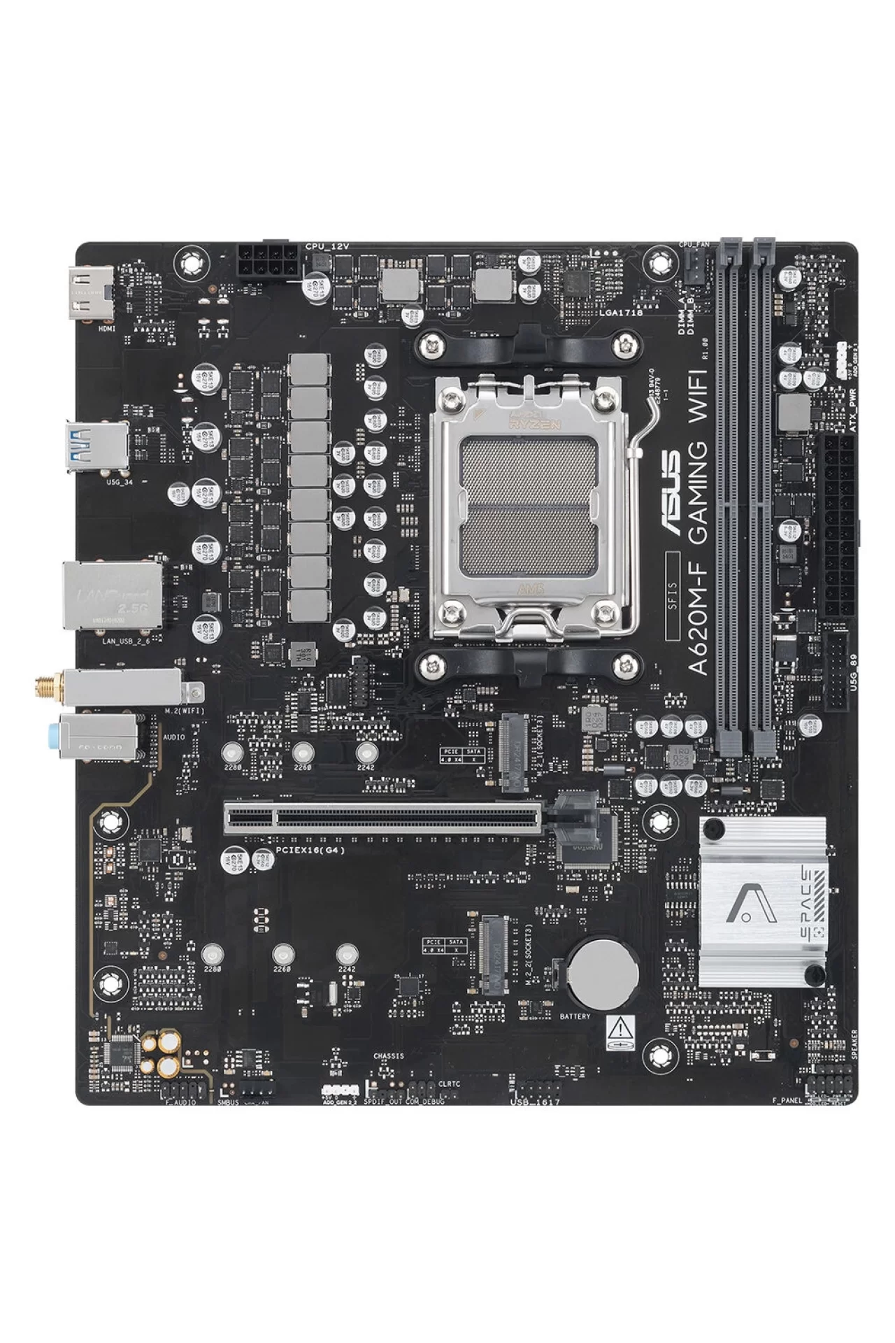 Asus A620M-F Gaming WIFI 8000MHz (OC) DDR5 Soket AM5 M.2 HDMI mATX Anakart