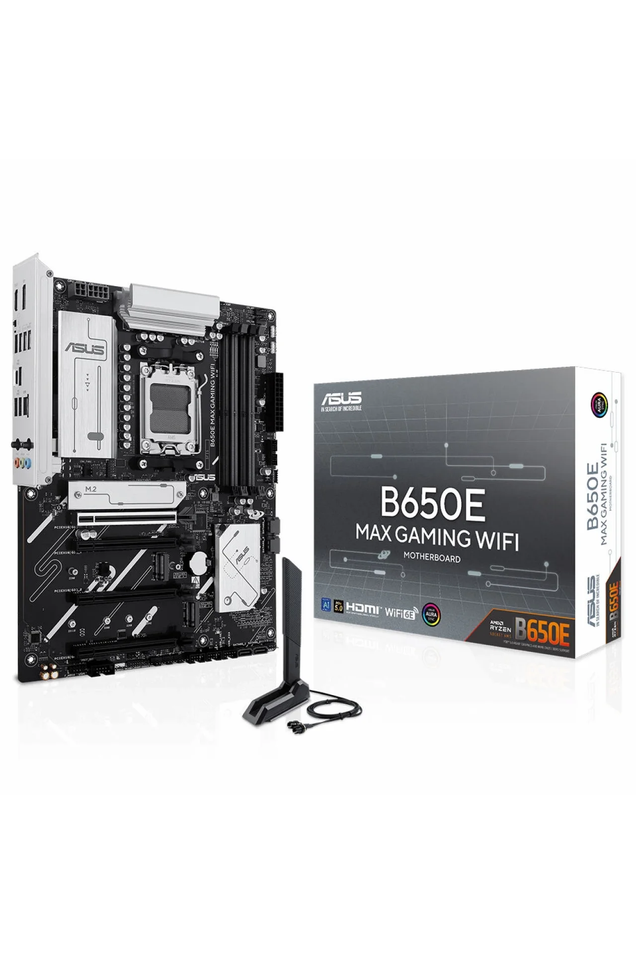 Asus B650E MAX Gaming WIFI 8000MHz (OC) DDR5 Soket AM5 M.2 HDMI DP ATX Anakart