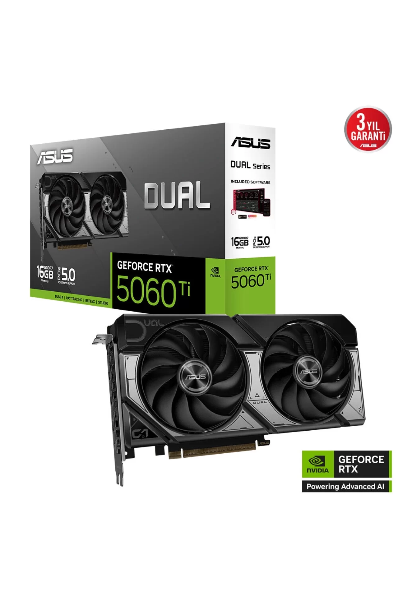 Asus DUAL GeForce RTX 5060 Ti 16GB Ekran Kartı