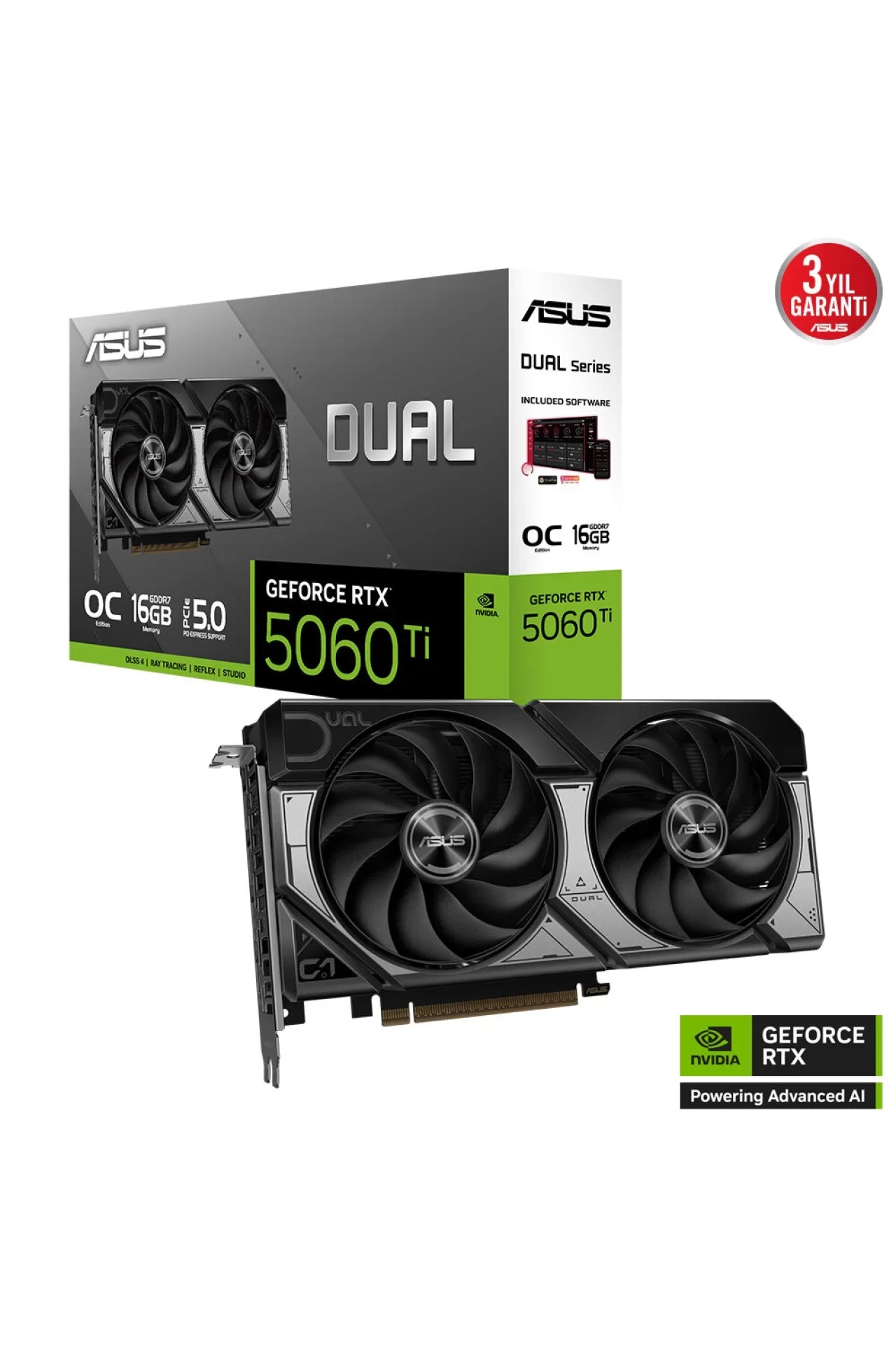 Asus DUAL RTX 5060 Ti OC 16GB Ekran Kartı