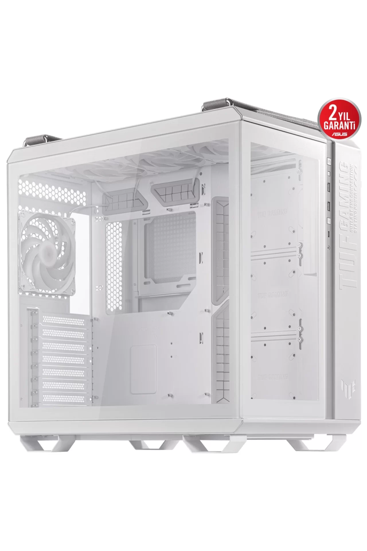 Asus TUF Gaming GT502 Plus Panaromik Temperli Cam USB 3.2 ATX Beyaz Gaming Kasa