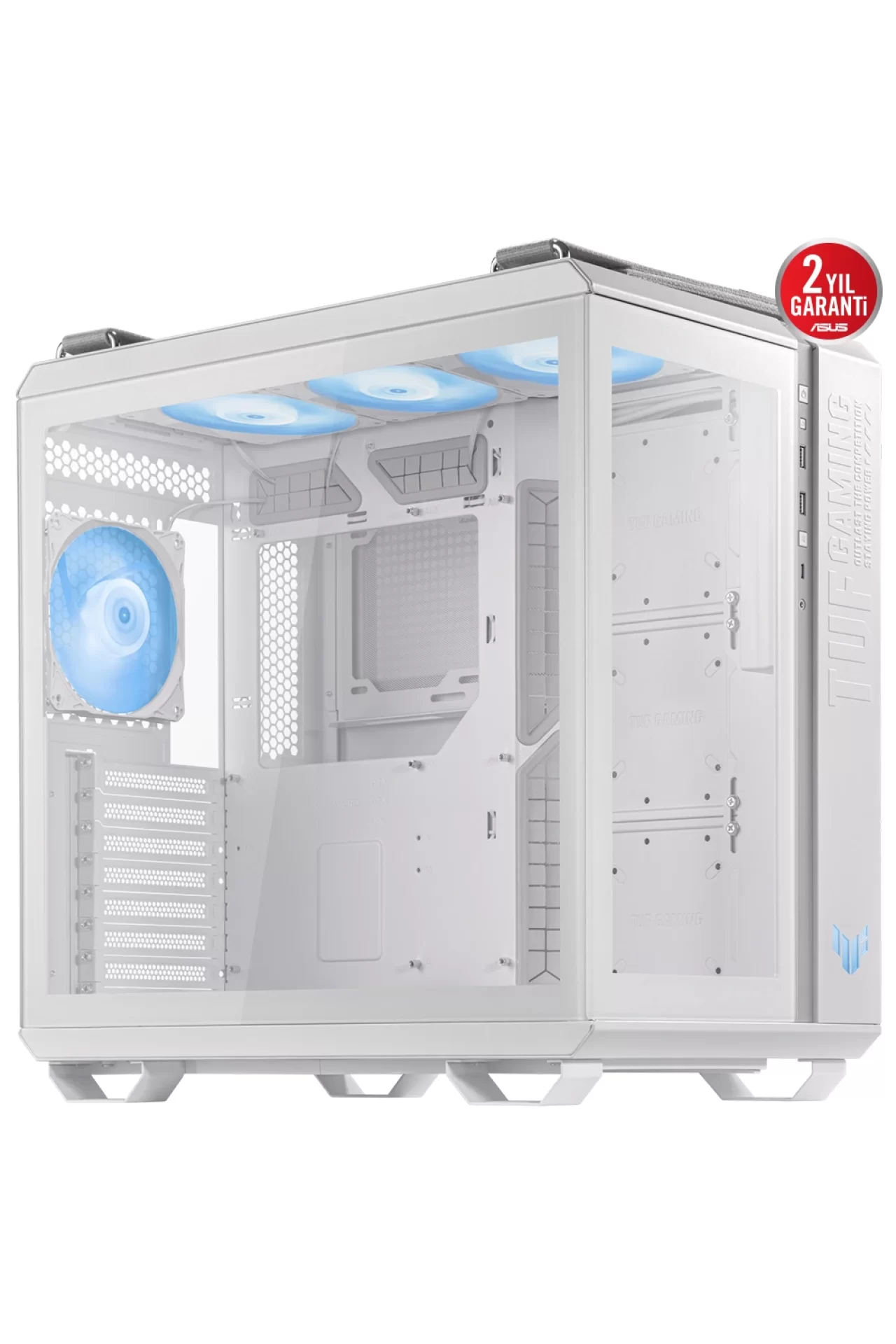 Asus TUF Gaming GT502 Plus Panaromik Temperli Cam USB 3.2 ATX Beyaz Gaming Kasa