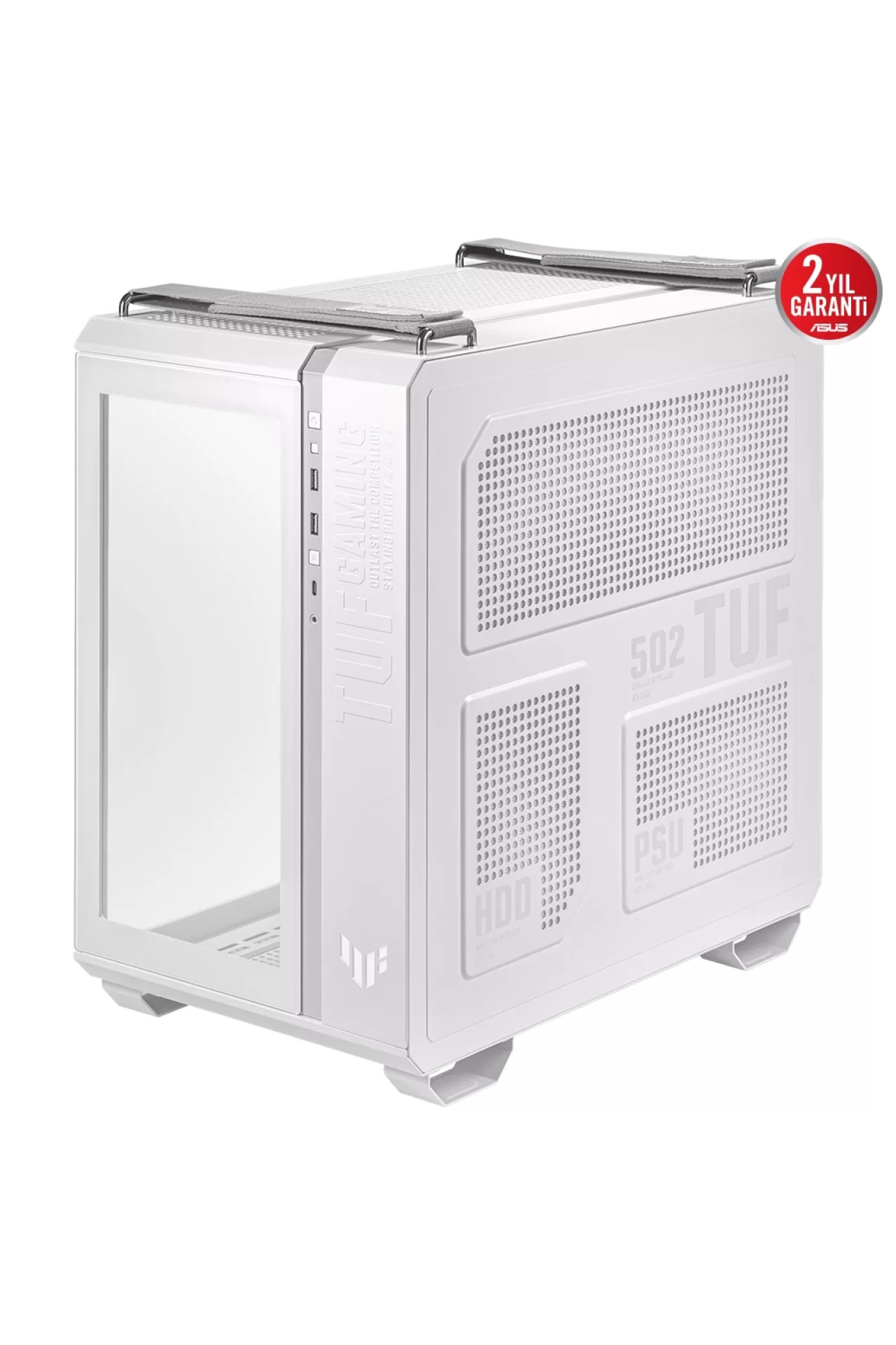 Asus TUF Gaming GT502 Plus Panaromik Temperli Cam USB 3.2 ATX Beyaz Gaming Kasa