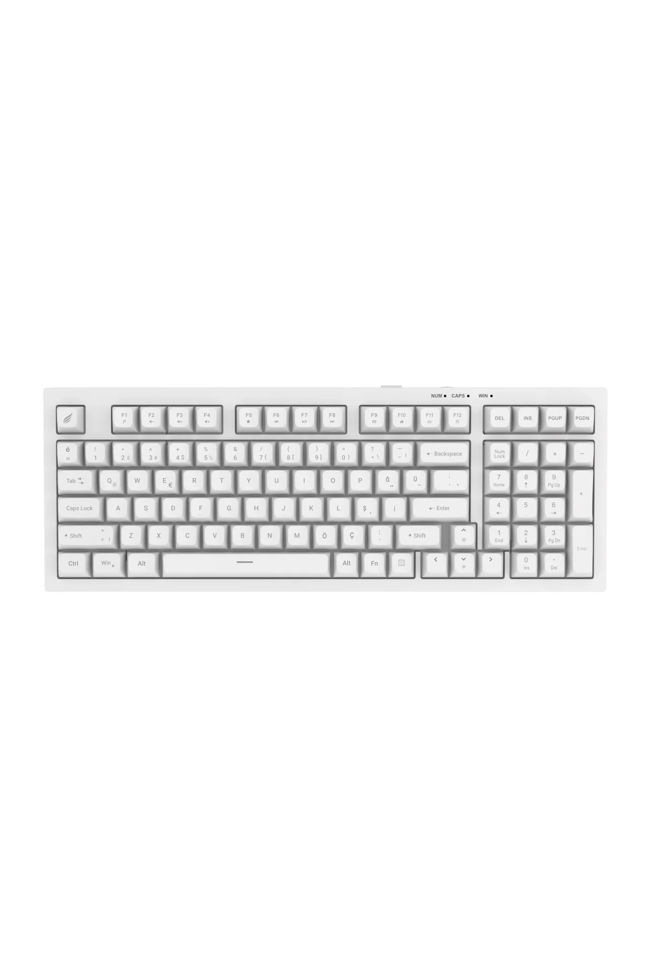 HK210 Membrane Rainbow Type C Kablolu Beyaz Full Türkçe Gaming Klavye