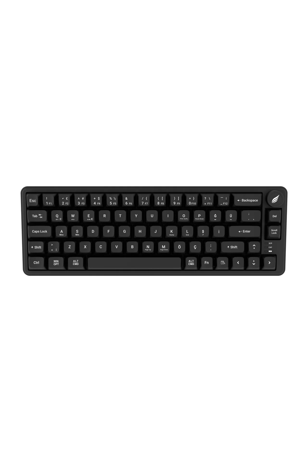 Hawk Gaming HK251 Membrane RGB Kablosuz/Bluetooth Siyah %65 Türkçe Gaming Klavye